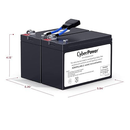 CyberPower RB1270X2E UPS Replacement Battery Cartridge, Maintenance-Free, User Installable, 12V/7Ah