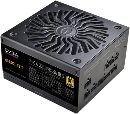 EVGA Supernova 650 GT, 80 Plus Gold 650W, Fully Modular, Auto Eco Mode with FDB Fan, 7 Year Warranty, Includes Power ON Self Tester, Compact 150mm Size, Power Supply 220-GT-0650-Y1 GT 650W