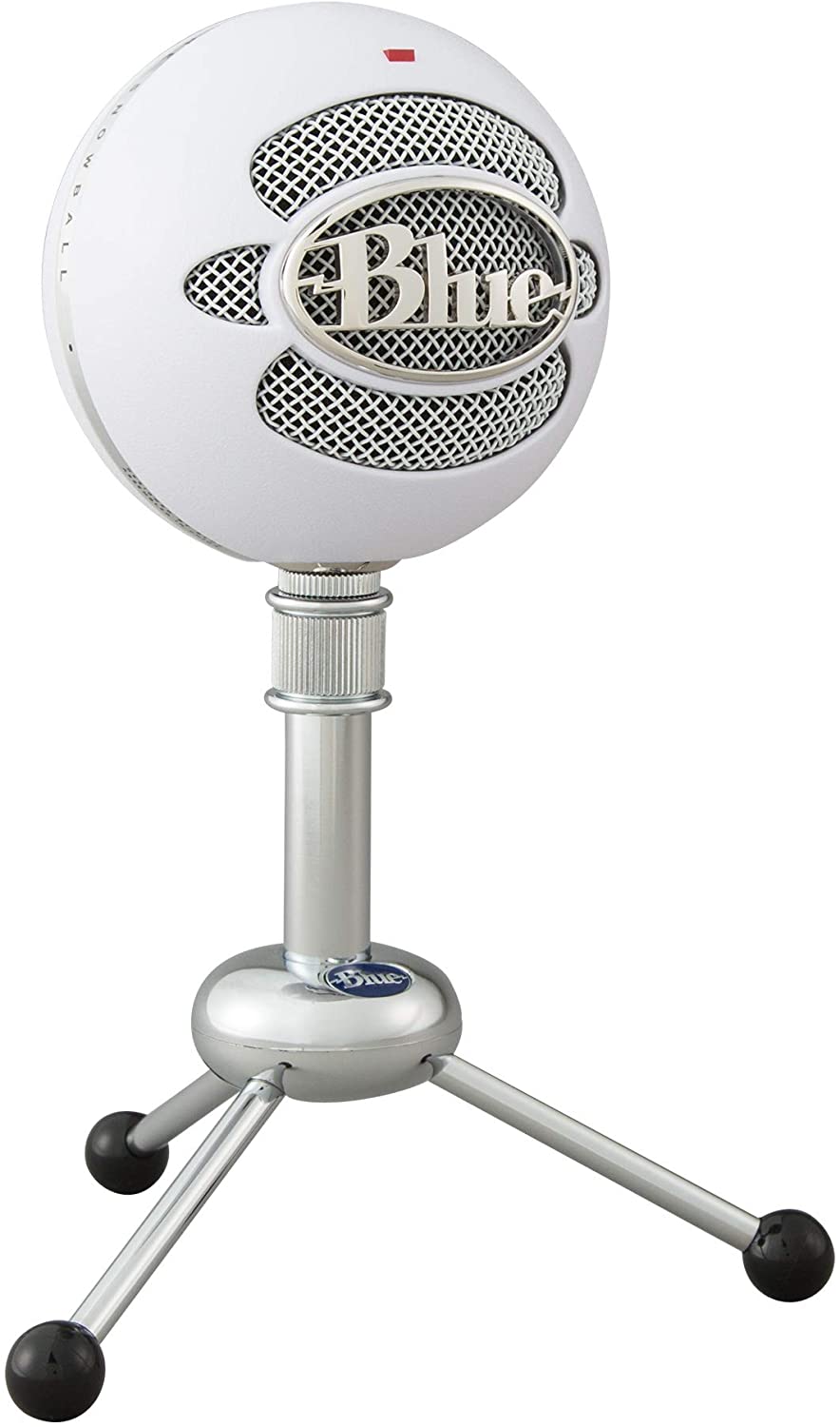 Blue microphones Blue Snowball USB Microphone for Recording, Streaming, Podcasting, Gaming on PC and Mac, Condenser Mic with Cardioid and Omnidirectional Pickup Patterns, and Stylish Retro Design - Textured White