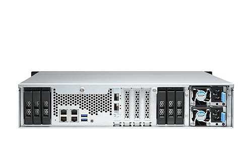 QNAP TS-h1886XU-RP-R2-D1622-32G-US 18 Bay rackmount NAS with Intel® Xeon® Processor, 32GB DDR4 ECC RAM, 10GbE-Ready and ZFS Storage for virtualization and Data-Intensive Enterprise Applications