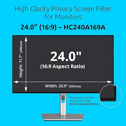 Kensington High Clarity Privacy Screens Filter 24 inch 16:9