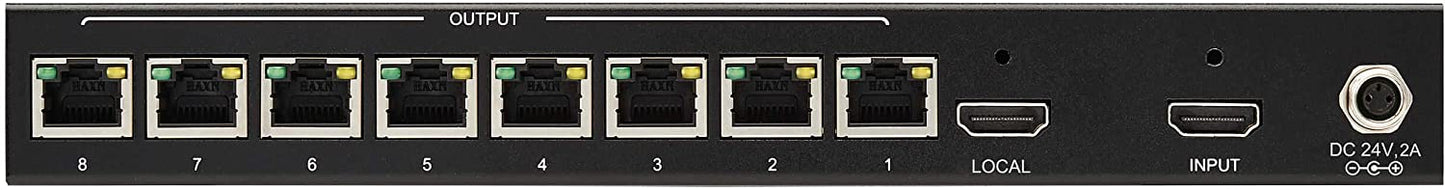 Tripp Lite HDMI Over Cat6 Extender Splitter Transmitter PoC 8-Port 4K@60Hz (B127-008-H), 125 Feet