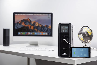 APC UPS 1350VA Sine Wave UPS Battery Backup and Surge Protector, BR1350MS Backup Battery Power Supply with AVR, (2) USB Charger Ports 1350VA Power Supply