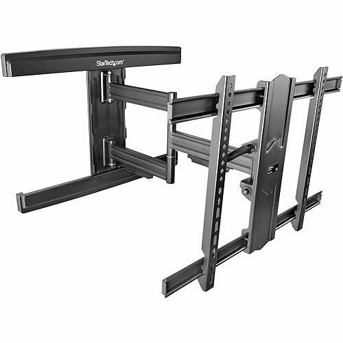 StarTech.com TV Wall Mount for up to 80 inch (110lb) VESA Mount Displays - Low Profile Full Motion Universal TV Wall Mount Bracket - Heavy Duty Adjustable Tilt/Swivel Articulating Arm (FPWARTS1) 37-80 Full-Motion