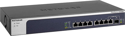 NETGEAR 8-Port 10G Multi-Gigabit Ethernet Unmanaged Switch (XS508M) - with 1 x 10G SFP+, Desktop or Rackmount, and Limited Lifetime Protection 8 port | Multi-Gig | 1xSFP+ Unmanaged