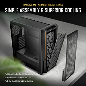 Antec Performance Series P20C, Massive Metal Mesh Front Panel, 3 x 120mm PWM Fans, Type-C 3.2 Gen2 Ready, 2 x 360 mm Radiator Simultaneously, GPU Bracket, Mid-Tower E-ATX PC Case