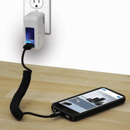 Tripp Lite 4ft Lightning Coiled Charge Cable Black (M100004COILBK)