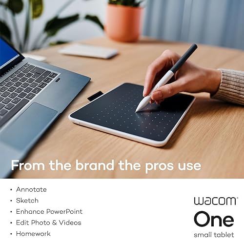 Wacom One Small Bluetooth Graphics Drawing Tablet, 7.4 x 5.6 inch; Compatible with Chromebook, Mac, Windows and Android for Digital Art, Photo Editing, Design; Includes Creative Software and Training Tablet Small