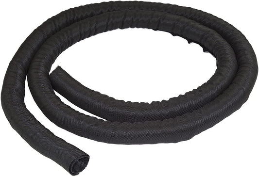 StarTech.com 6.5' (2m) Cable Management Sleeve - Flexible Coiled Cable Wrap - 1.0-1.5" dia. Expandable Sleeve - Polyester Cord Manager/Protector/Concealer - Black Trimmable Cable Organizer (WKSTNCM) 1" x 1" x 79.20"