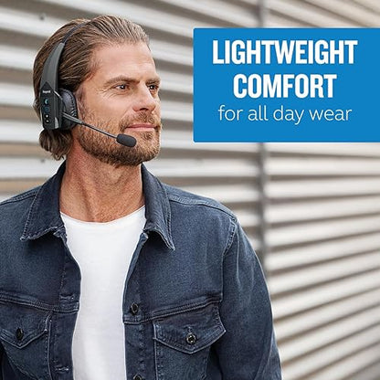 BlueParrott B350-XT Noise Cancelling Bluetooth Headset – Updated Design with Industry Leading Sound and Improved Comfort, Hands-Free Headset with Expanded Wireless Range and IP54-Rated Protection