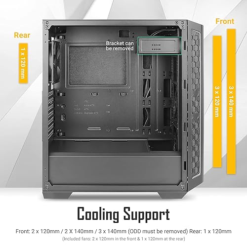 Antec Performance Series P7 Neo Mid-Tower E-ATX Silent Case, 5.25 ODD Support, 3 x 120mm Fans Included, Sound-Dampening Side Panels, White LED Power Button,Black