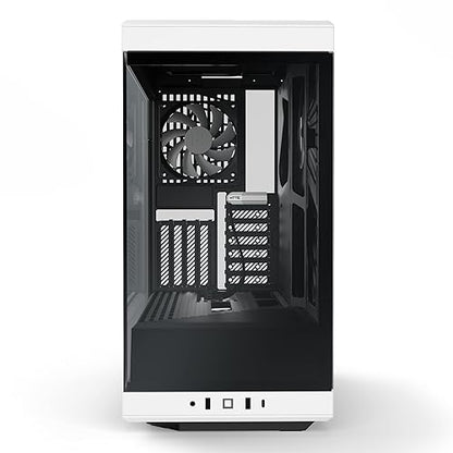 HYTE Y40 Modern Aesthetic Panoramic Tempered Glass Mid-Tower ATX Computer Gaming Case with PCIE 4.0 Riser Cable Included, White (CS-HYTE-Y40-BW)