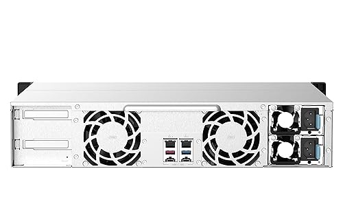 QNAP TS-1273AU-RP-8G-US 12 Bay High-Performance Rackmount NAS with 2 x 2.5GbE Ports, Redundant PSU
