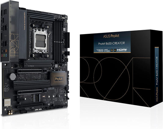 ASUS ProArt B650-Creator AM5(LGA 1718) Ryzen 7000 ATX Content Creator Motherboard(PCIe 5.0,DDR5,M.2 Slot Supports PCIe 5.0,2.5G &amp; 1G LAN,USB 3.2 Gen2 Type-C Front Panel with DisplayPort™ via USB-C)