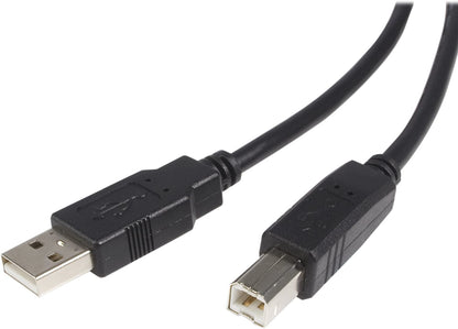 StarTech.com 10 ft USB 2.0 Certified A to B Cable - M/M - 10ft type a to b USB Cable - 10ft a to b USB 2.0 Cable (USB2HAB10),Black Black 10 ft / 3m