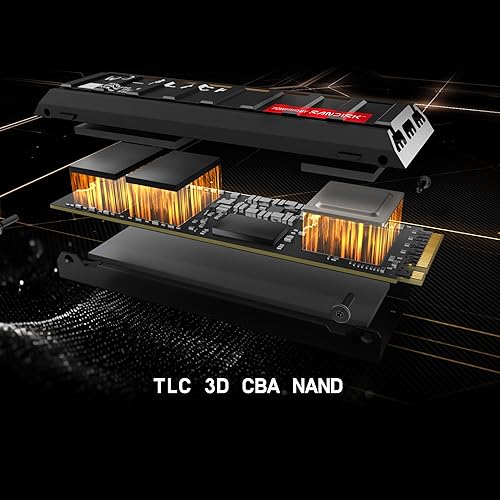 WD_Black 8TB SN8100 NVMe SSD Solid State Drive with Heatsink - Gen 5 PCIe 5.0x4, M.2 2280, Seq. Read Speeds Up to 14,900 MB/s, Best for AI Applications, Gaming, and Video Editing - WDS800T1XHM 8TB SSD w/ Heatsink