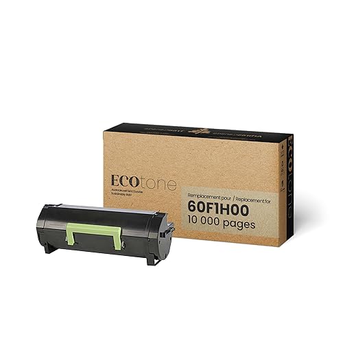 Ecotone Toner Cartridge - Remanufactured for Lexmark 60F1H00 (601H) – Black – Made in Canada