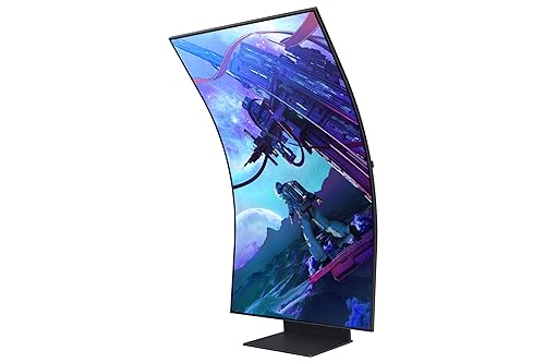 SAMSUNG Odyssey Ark 55-Inch Curved Gaming Screen, 4K UHD 165Hz 1ms Quantum Mini-LED with Sound Dome Technology, Improved Multi View - (LS55CG970NNXGO) [Canada Version] (2023) LS55CG970NNXGO 55 inch