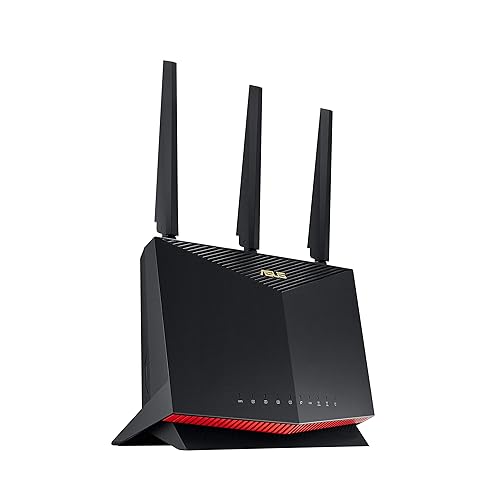 ASUS RT-AX86U Pro (AX5700) Dual Band WiFi 6 Extendable Gaming Router, 2.5G Port, Gaming Port, Mobile Game Mode, Port Forwarding, Subscription-Free Network Security, VPN, AiMesh Compatible