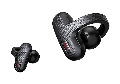 Amazfit Up Bluetooth Headphones, Open Ear Wireless Earbuds with Easy Touch, IPX4 Water Resistant Earphone, AI Noise Reduction, Earphones Compatible with Android & iPhone