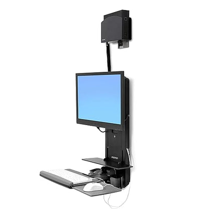 ERGOTRON Ergotron 61-080-085 Styleview Sit-Stand Vertical Lift, Patient Room (Black)