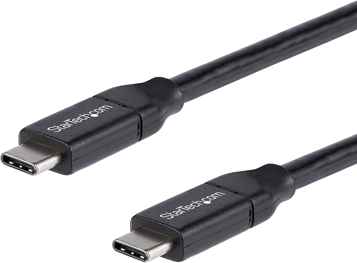 StarTech.com USB C To USB C Cable - 10 ft / 3m - USB-IF Certified - 5A PD - USB 2.0 - USB Type C Charging Cable - USB C Fast Charge Cable (USB2C5C3M) Black 10 ft/ 3 m