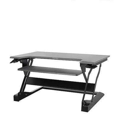 Ergotron – USA Assembled WorkFit-TL Standing Desk Converter, Dual Monitor Sit Stand Desk Riser for Tabletops – 37.5 Inch Width, Black, TAA Compliant
