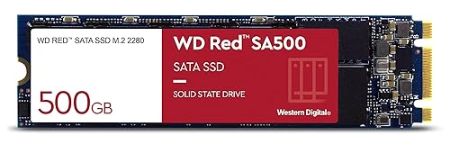 Western Digital 500GB WD Red SA500 NAS 3D NAND Internal SSD - SATA III 6 Gb/s, M.2 2280, Up to 560 MB/s - WDS500G1R0B M.2 2280 SSD 500GB
