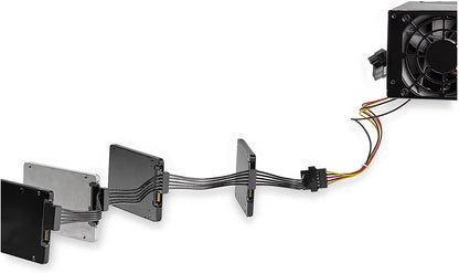StarTech.com 15.7 in (400 mm) SATA Power Splitter Adapter Cable - M/F - 4x Serial ATA Power Cable Splitter (PYO4SATA) 1 SATA to 4x SATA