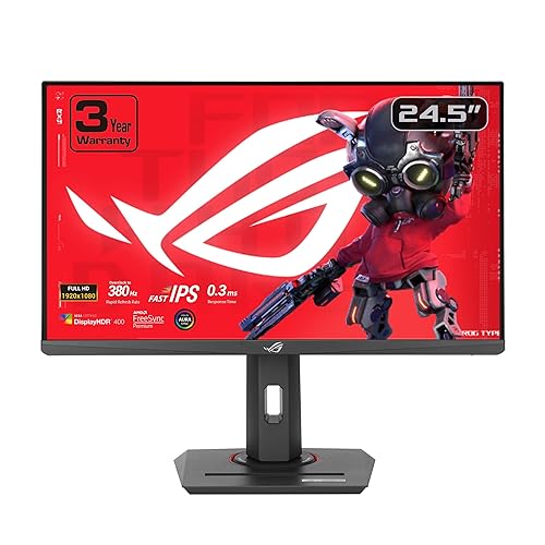 ASUS ROG Strix 25” (24.5-inch viewable) 1080P HDR Esports Gaming Monitor (XG259QNG) ? Full HD, 380 Hz, Fast IPS, 0.3ms, Extreme Low Motion Blur, AI Technology, DisplayWidget