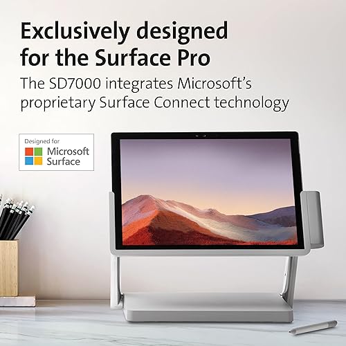 Kensington SD7000 Surface Pro Docking Station, Dual 4K@30hz via DP/HDMI, 60W PD for Surface Pro 7+,7,6, 5 and 4 (K62917NA) Surface Pro 4/5/6/7