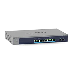 NETGEAR 10-Port Ultra60 PoE 10G Multi-Gigabit Ethernet Smart Switch (MS510TXUP) - Managed, with 8 x PoE++ @ 295W, 2 x 10G SFP+, Optional Insight Cloud Management, Desktop or Rackmount 10 port | Multi-Gig | 8xPoE++ 295W | 2xSFP+