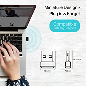 TP-Link Nano USB WiFi Adapter for PC(Archer T3U Nano)-AC1300 2.4G/5G Dual Band Wireless Network Adapter for Desktop PC, Mini Travel Size, Supports Windows 11,10, 8.1, 8, 7 / Mac OS X 10.15 or Earlier AC1300 Dual Band - Newer Model