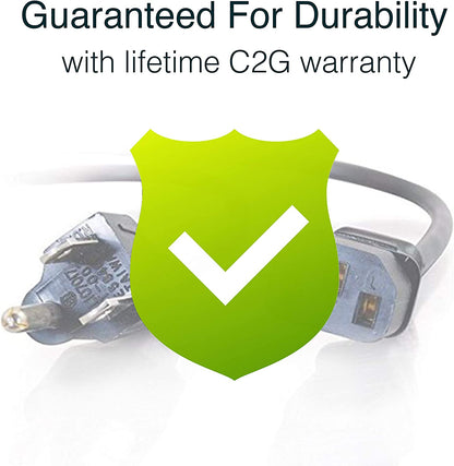 C2g/ cables to go C2G Power Cord, Replacement Power Cable, 3 Pin Connector, Universal Power Cord, 5-15P to C13, 18 AWG, Black, 2 Feet (0.60 Meters), Cables to Go 29925