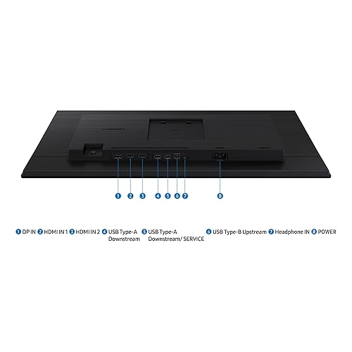 SAMSUNG G40D Series 24-Inch FHD 1080p Computer Monitor, 100Hz, IPS Panel, HDMI, USB Hub,Display Port, Height Adjustable Stand (LS24D402GANXGO),Black