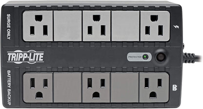 Tripp Lite 350VA Standby UPS, 6 Outlets, 210W, 120V, 50/60 Hz, Desktop/Wall Mount, 3-Year Warranty &amp; $100,000 Insurance (BC350)