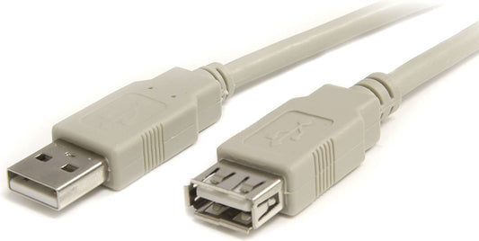 StarTech.com 6 ft USB 2.0 Extension Cable A to A - M/F - USB Extension Cable - USB (M) to USB (F) - 6 ft - Molded - USBEXTAA_6, Beige Beige 6ft