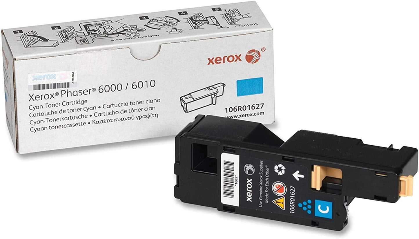 Xerox 106R01627, Phaser Toner Cartridge, 1000 Page Capacity, Cyan