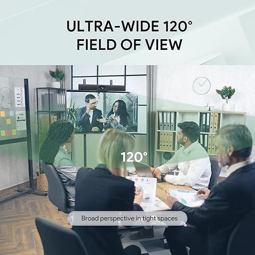 Yealink UVC40 E2 USB Conference Room Camera System Ultra-HD 4K Video Conference Camera 120° Wide-Angle Lens Built-in 8 Microphone Arrays Auto Framing Speaker Tracking and Smart Area Exposure Webcam Black 2.UVC40 E2