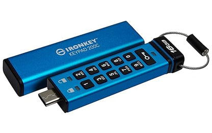 Kingston Ironkey Keypad 200 USB-C 16GB Encrypted Flash Drive | OS Independent...