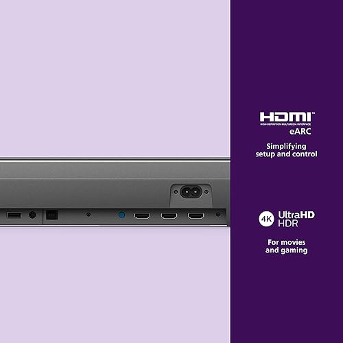 Philips Audio B8905 Soundbar 3.1.2 with Wireless subwoofer 600 W Dolby Atmos DTS Play-Fi Compatible (TAB8905/37), Black