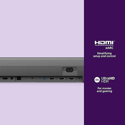 Philips Audio B8905 Soundbar 3.1.2 with Wireless subwoofer 600 W Dolby Atmos DTS Play-Fi Compatible (TAB8905/37), Black