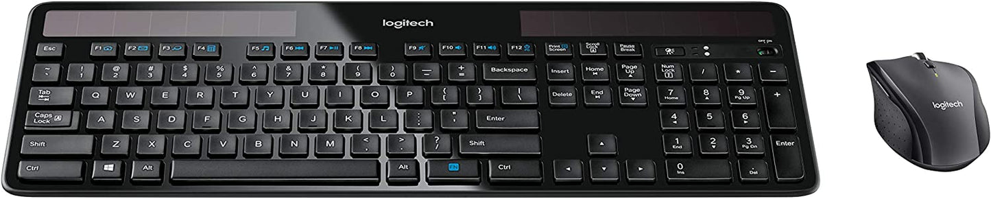 Logitech MK750 Wireless Solar Keyboard and Wireless Marathon Mouse Combo for PC