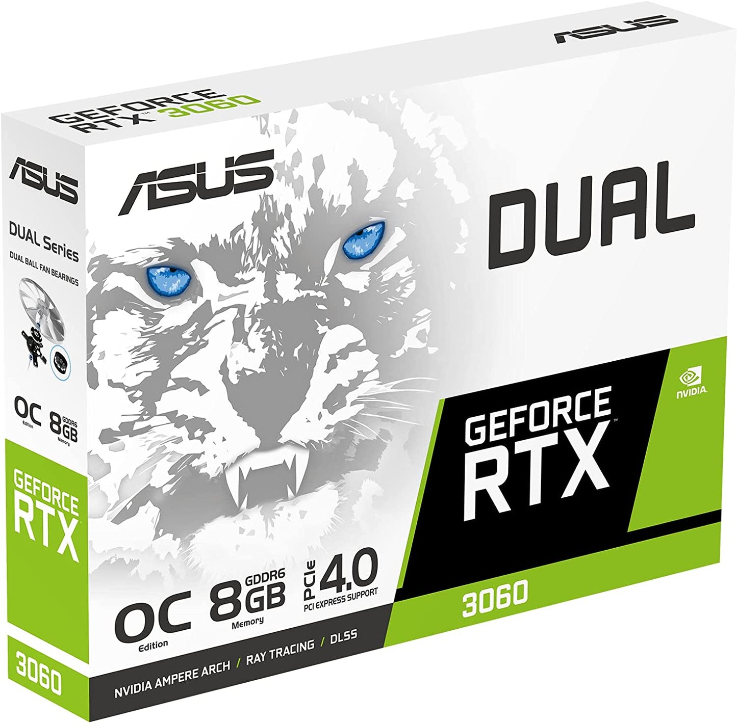 ASUS Dual GeForce RTX™ 3060 White OC Edition 8GB GDDR6 (PCIe 4.0, 8GB GDDR6, HDMI 2.1, DisplayPort 1.4a)