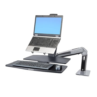 Ergotron – WorkFit-A LD Single Monitor Standing Desk Converter, Sit-Stand Workstation for Tabletops – 5 to 15 lbs, Level Keyboard Tray 5-15 lbs Level Keyboard Tray