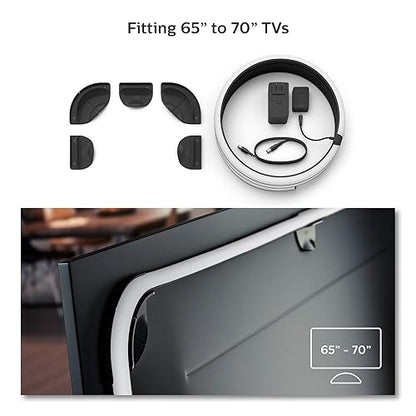 Philips Hue 65" Smart TV Light Strip - White and Colour Ambiance LED Colour-Changing TV BackLight - Sync with TV, Music, and Gaming - Requires Bridge and Sync Box - Control with App or Voice Assistant