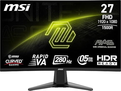 MSI Curved Gamer Monitor 27mag 276CXF 0.5ms 280Hz Full HD Rapid VA HDMI DP mag 276CXF