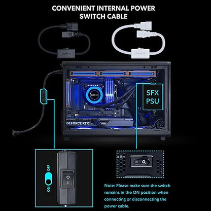 Lian Li SP850 Platinum - 850 Watt SFX Form Factor Power Supply with 12V-2x6 Cable - ATX 3.1 & PCIE 5.1 Compliant - Full Modular - 100% Japanese 105C Capacitors - White (SP0850P.W) Platinum 850W White