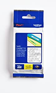 Brother Genuine P-Touch TZE-135 Tape, 1/2" (12 mm) Standard Laminated P-Touch Tape, White On Clear, Laminated for Indoor or Outdoor Use, Water-Resistant 26.2 ft (8 m), Single-Pack White on Clear Tape