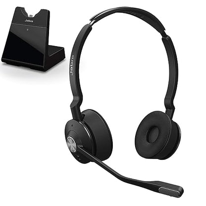 Jabra Engage 75 Wireless Headset, Stereo – Telephone Headset with Industry-Leading Wireless Performance, Advanced Noise-Cancelling Microphone, Call Center Headset with All Day Battery Life Engage 75 Stereo
